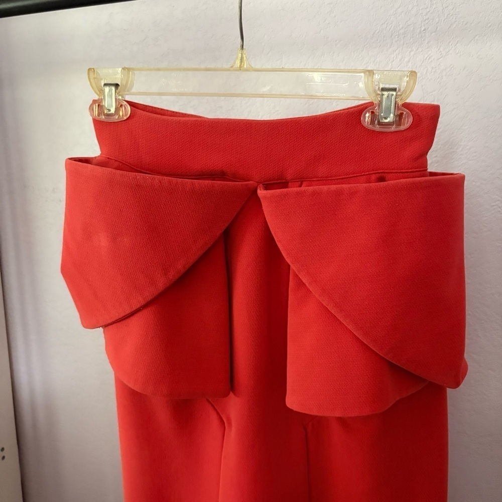 AQ AQ UK sz 8 Orange Pam MAXI SKIRT ALTERED AQ/AQ Peplum Origami - Picture 3 of 10